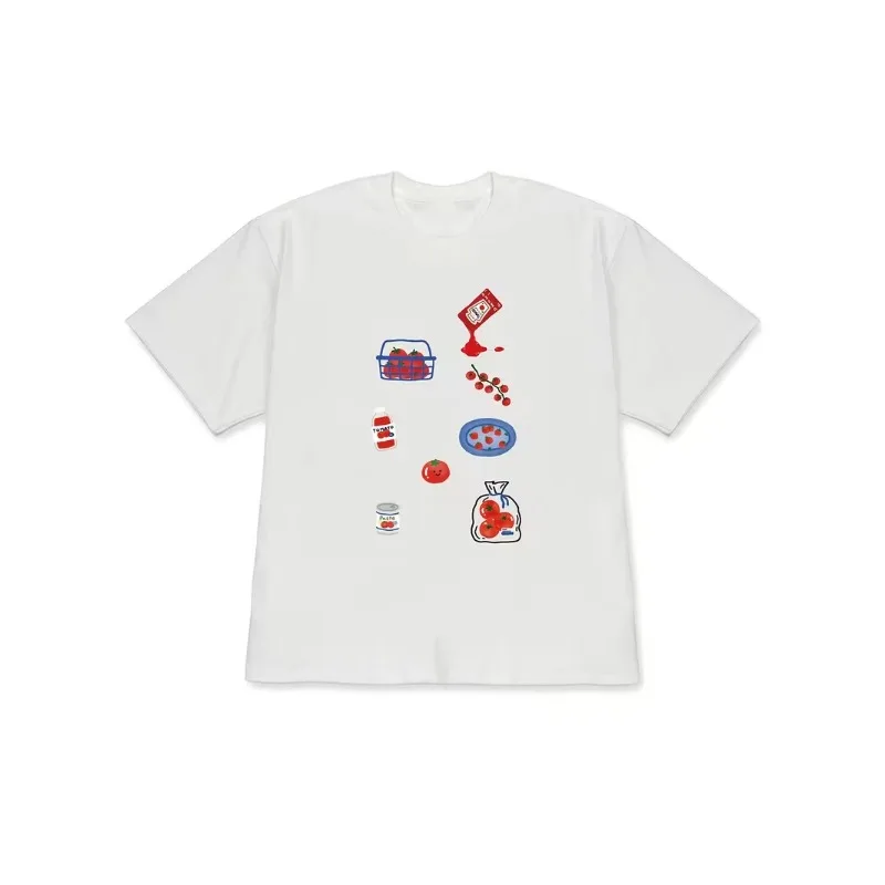 Don't Eat My Breads Graphic T-Shirt Cute Bakery Food Sketch Print Soft Casual Short Sleeve Daily Comfort Basic Fashion Top