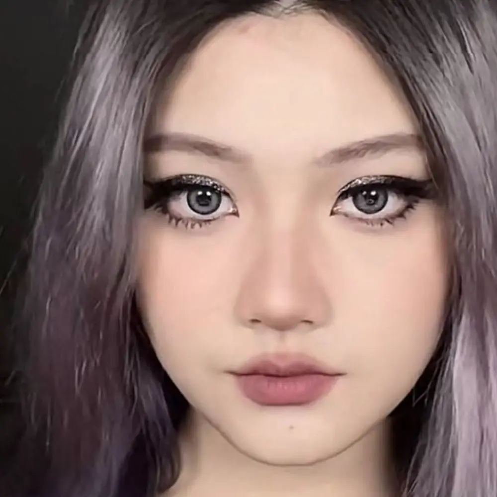 สติกเกอร์ติดตาสองชั้นแบบมีกาวในตัว ลายกลิตเตอร์ อุปกรณ์แต่งตา