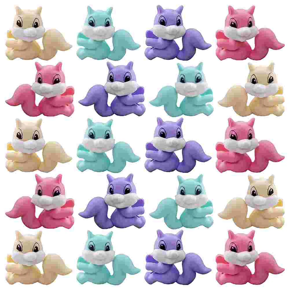 36 Pcs Squirrel Eraser Small Lovely Erasers Mini Pencils for Kids Students Painting Tiny Animal Plastic Cartoon