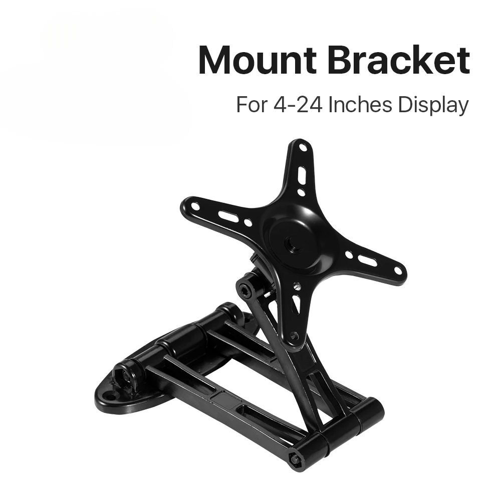 Black & Silver TV Disply Mount Bracket 160*160mm for DIY Fiber Marking Machine 4-24 Inches Display Computer