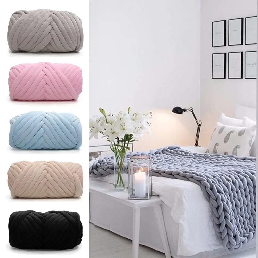 

250/500g Novel Functional For Bag Blanket Thick Velvet Crochet Yarn Yarn Ball Woven Thread DIY Hand Knitting