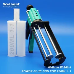 200ml 1:1 AB powerful Glue Dispensing Gun 3M Portable Double tube Mixing Dispenser Lord Araldite Cartridge Epoxy Adhesive Gun