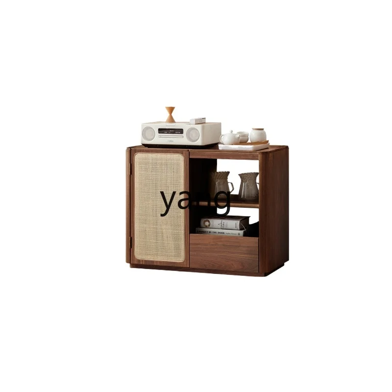 

LMM solid wood tea cabinet new Chinese tea table living room sofa side cabinet