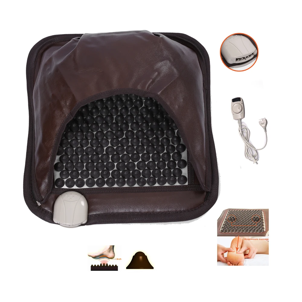 POP RELAX Second Heart Nugar Electric Foot Massage Mat Korea Tourmaline Arch Acupuncture Massager Infrared Heating Pads