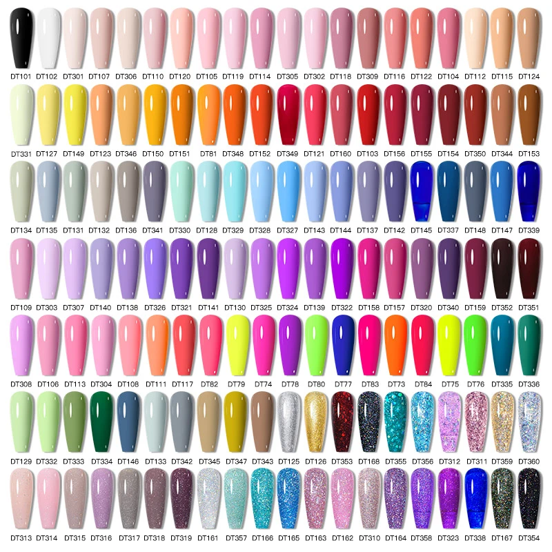 MEET ACROSS 6PCS/SET Macaron Series Gel Nail Polish Set Glitter Semi Permanent UV Nail Kit Base Matte Top Coat Nail Art Manicure