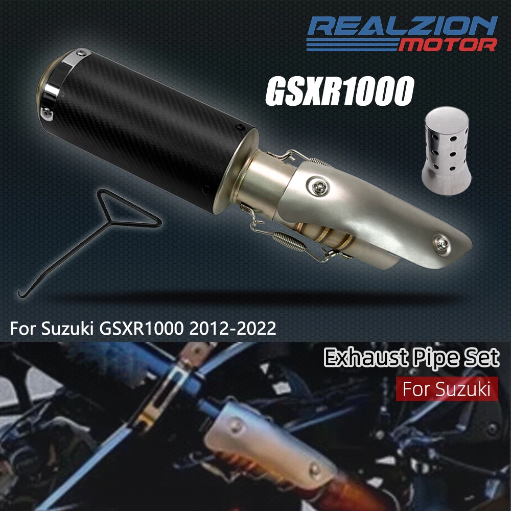 

RZ GSXR1000 L2-L9 Motorcycle Exhaust Pipe Middle Link Pipe Slip-on Muffler Escape For Suzuki GSXR 1000 2012-2022 GSX 1000R L3 L4