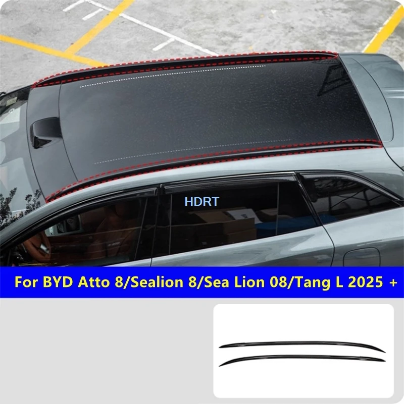 

Car Styling Roof Luggage Rack Travel Boxes Carrier Bar Rail Trim Accessories For BYD Atto 8/Sealion 8/Sea Lion 08/Tang L 2025 +