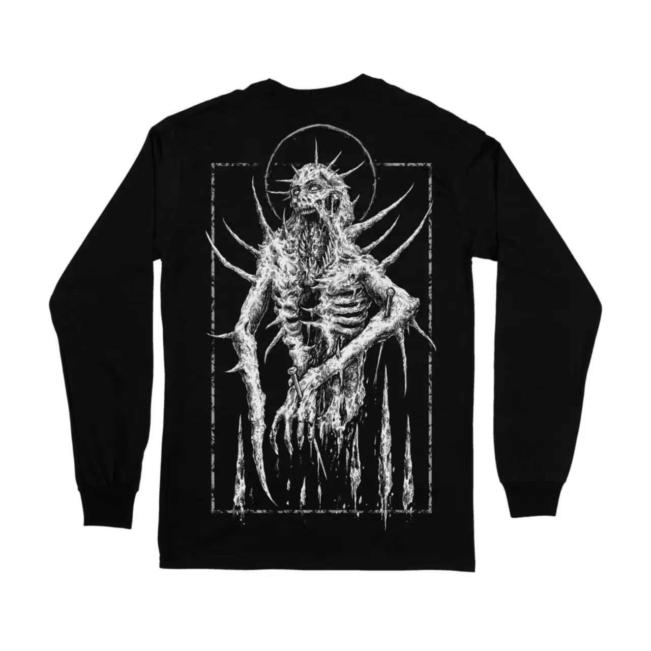 

2000s Long Sleeves Man Vintage Clothing Punk Hip Hop Graphic Print Oversized T shirt Round Neck Cotton Long Sleeve Tops