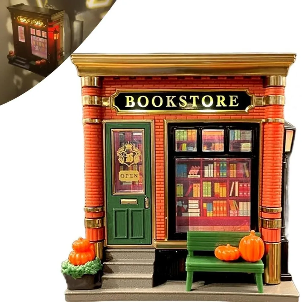 

Креативный многоцелевой проектор для книжного магазина, ночник, 3D полимерная лампа для книжного магазина, смоляная лампа, настенный цветочный проектор для гостиной