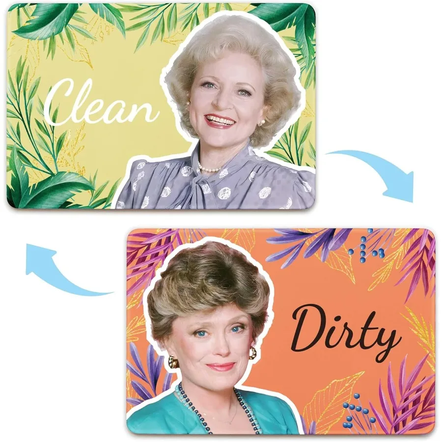 

Golden Girls Dishwasher Clean Dirty Magnet Funny Clean Dirty Sign DoubleSided Design 3.54 x 2.4 ihes 1 Count