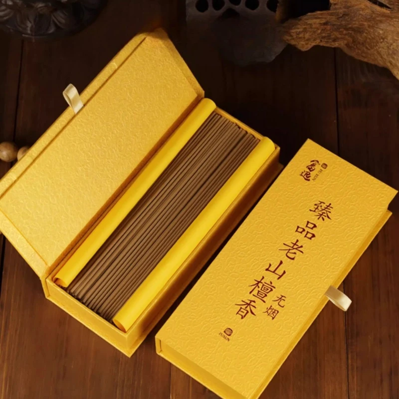 21cm/28cm Smokeless Old Mountain Sandalwood Incense Stick/Buddha Offering Guanyin God Wealth Incense Household Indoor Joss Stick