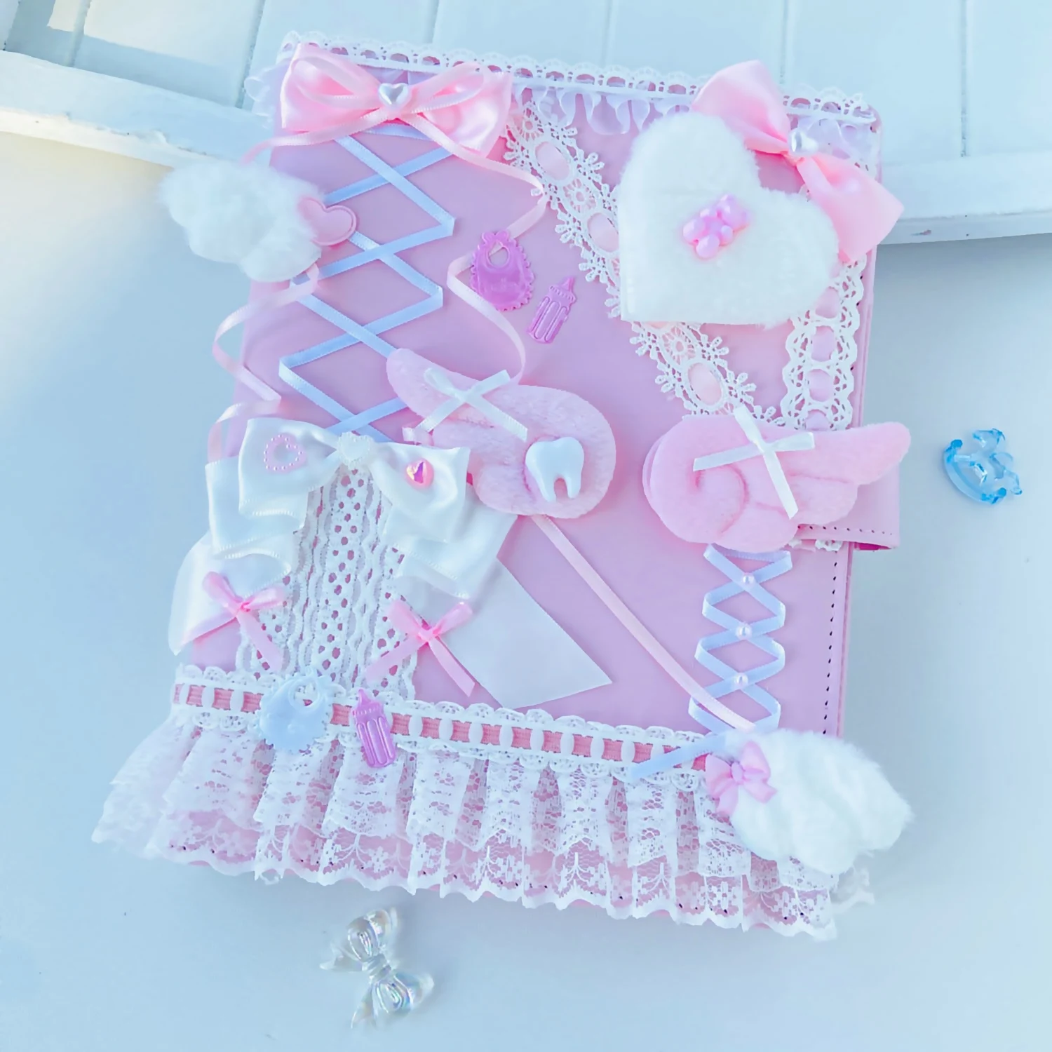 A5 Top Loader Binder Kpop Photo Albums Big A5 Pink PU Card Holder Cover for Cards Idol Instax Lace Card Binder Storage Supply