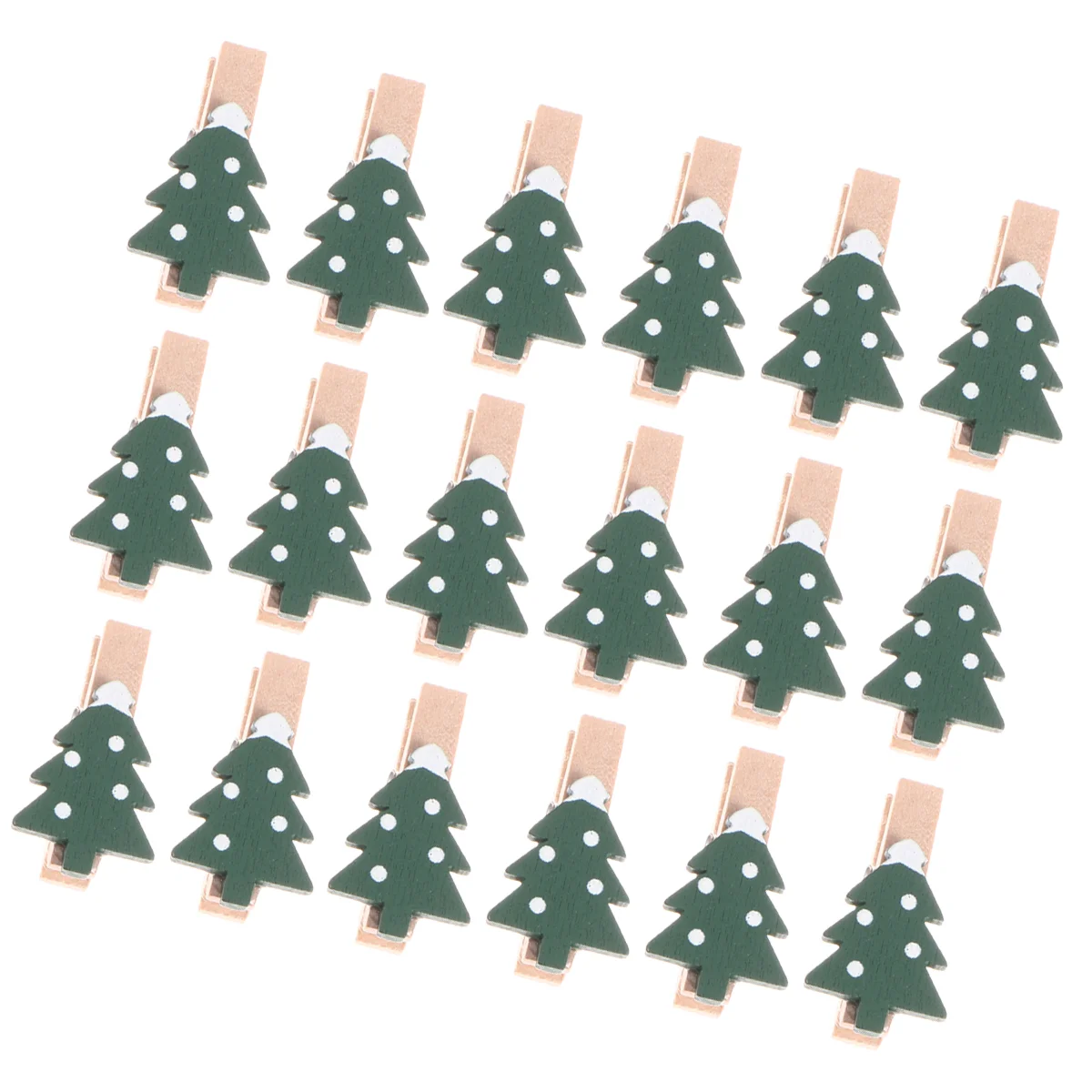 

25 Pcs Christmas Themed Wooden Clips Mini Photo Folder Cartoon Paster Craft Projects Home Decor Holiday Gifts Tree