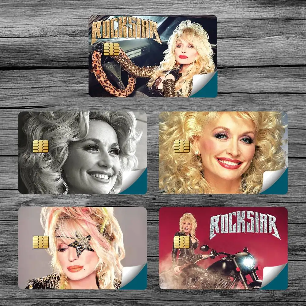 Singer D-Dolly P-Parton Card Stickers for Bank Access Protective Waterproof Film Cover Sticker Surprise Gift