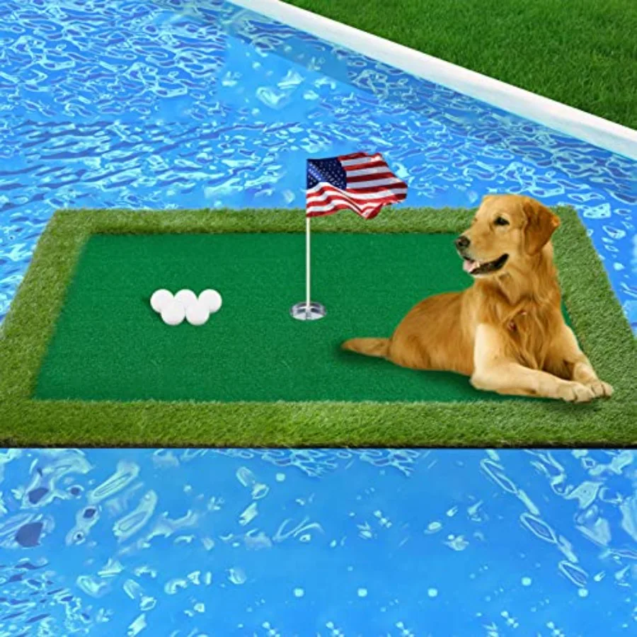 

Floating Golf Green for Pool, Various Sizes (63"x47") to Suit Your Needs, Floating Chipping Green-Ideal for 2-4 Golfers Competing and Improving Skills in Outdoor and Pool Games