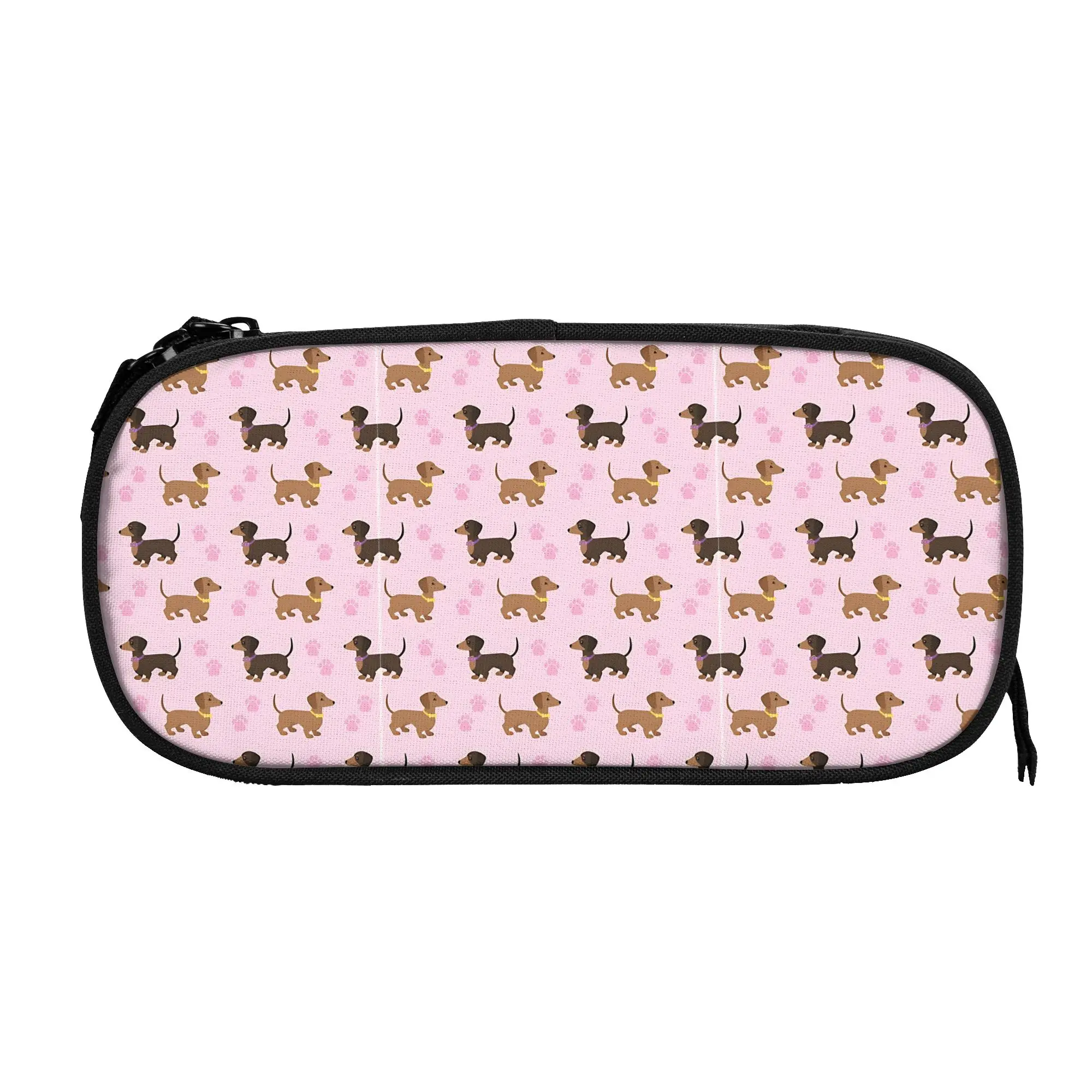 

1 piece Stylish Dog Pink Pencil Case Student Pen Bag Dachshunds Office Pencil Pouch