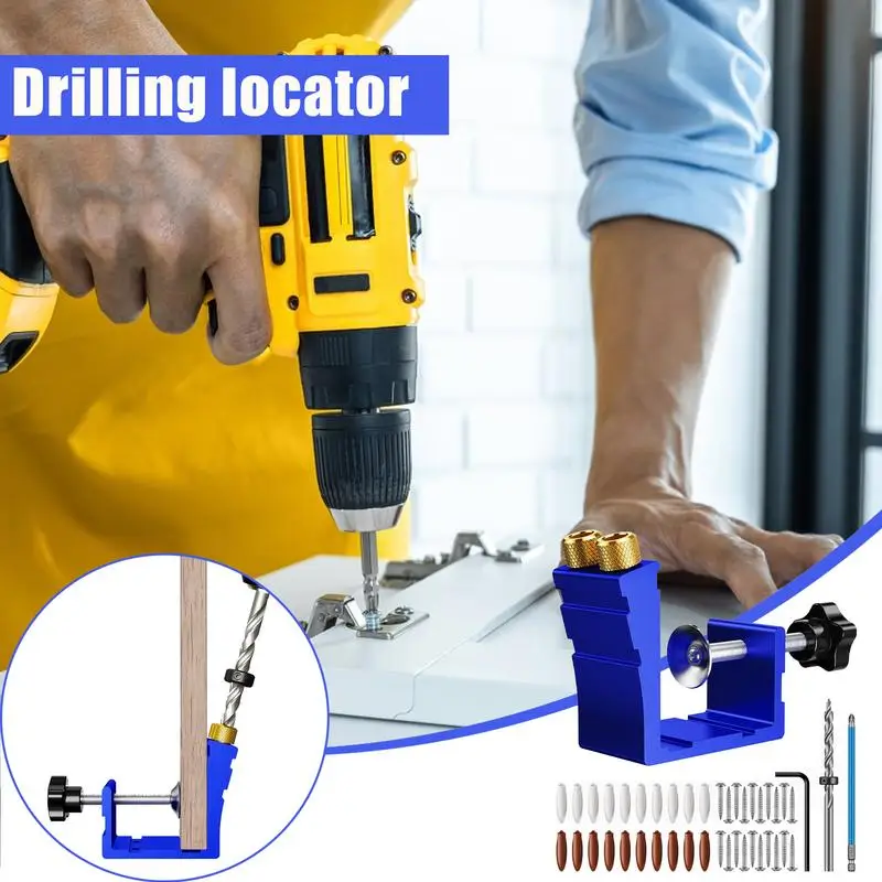木工型の穴ロケーター、木製のダボジグ、角度の大工ロケーター、接続用の正確な木工ガイド、46個