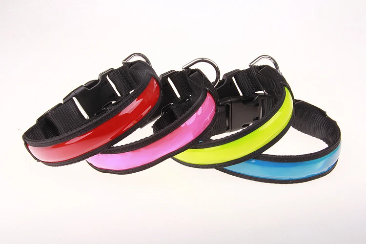 Pinkycolor USB Lade LED Hund Kragen Leucht Licht Nacht Sicherheit Reflektierende Leder Glühenden Kragen Für Hunde Haustiere Wiederaufladbare – Detail 9