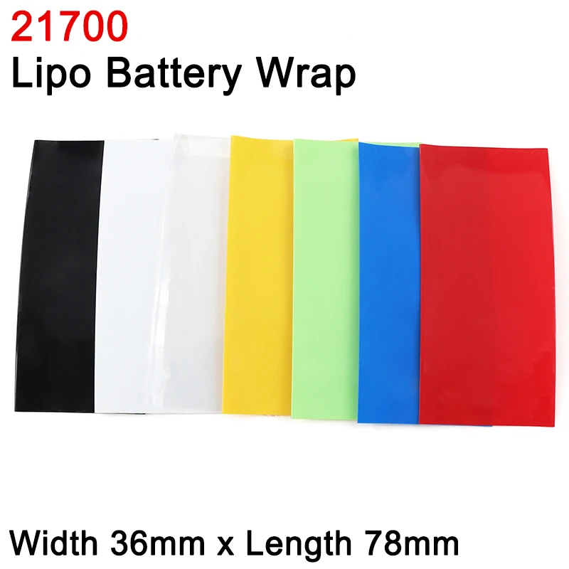 20~250pcs 21700 Lipo Battery Film PVC Heat Shrink Tube Precut Insulated Sleeve Pipe Protection Cover Pack Batteries shrink Wrap