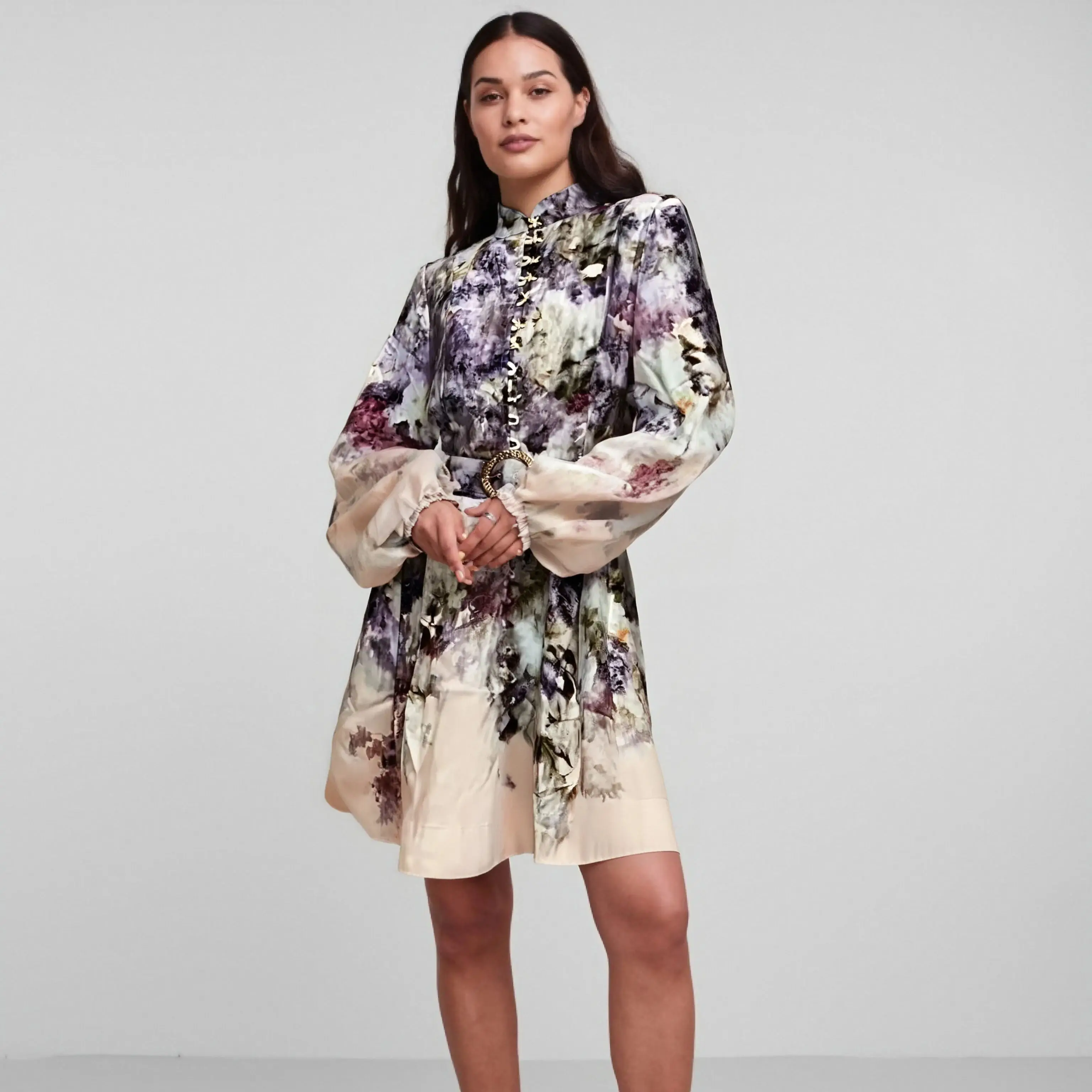 

Women's Dress Floral Linen Elegant Short Dresses Casual Vacation Beach Party Dresses Woman Clothing Fashion Summer Dresses 2025
