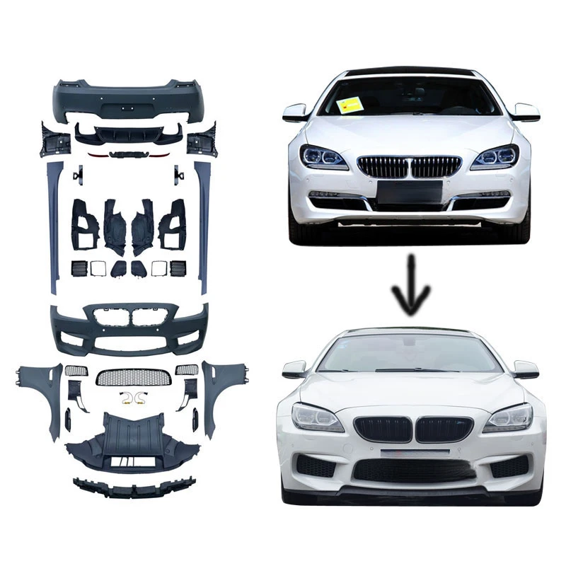 High Quality M6 Style Body Kit Fit for 6 Series F06 F12 F13 2011-2018 Including Front Rear Bumper Side Skirt Exterior Upgrade Pa
