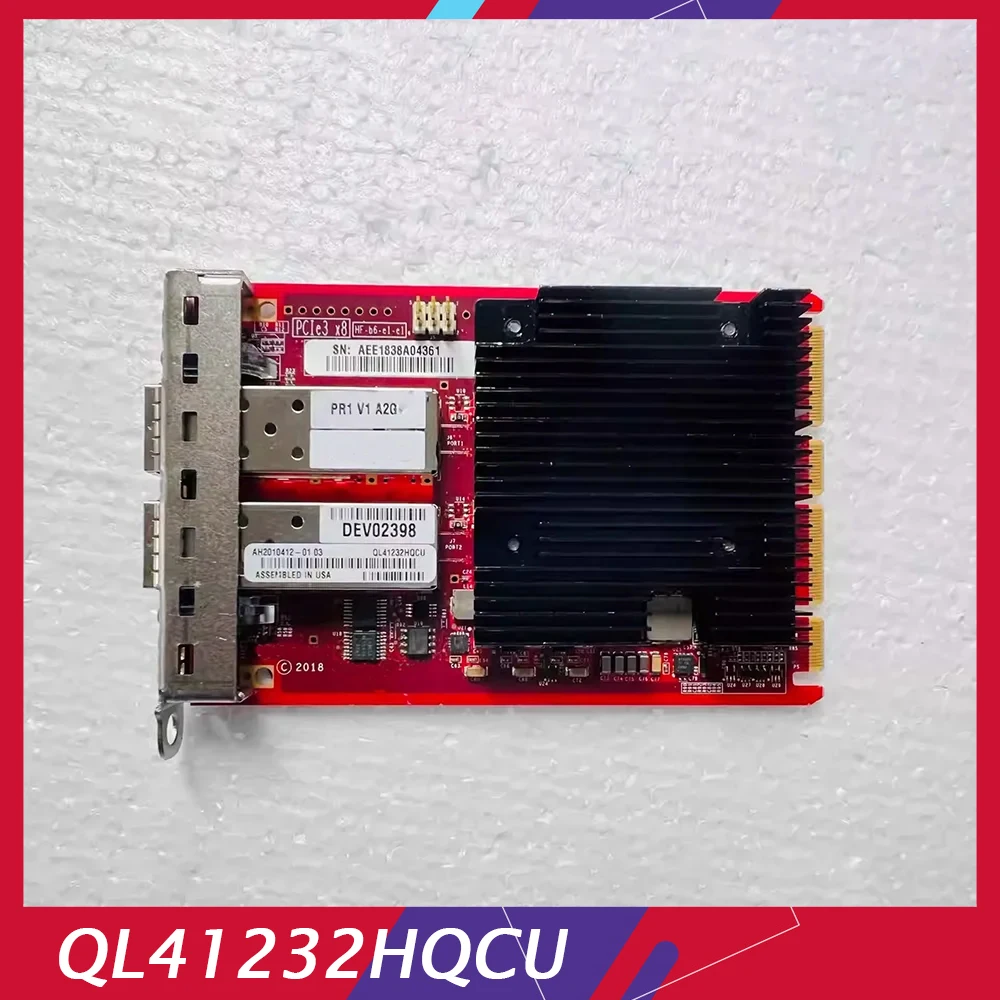For QLGC 10 Gigabit network card With double Electrical Ports SFP28 QL41232 QL41232HQCU
