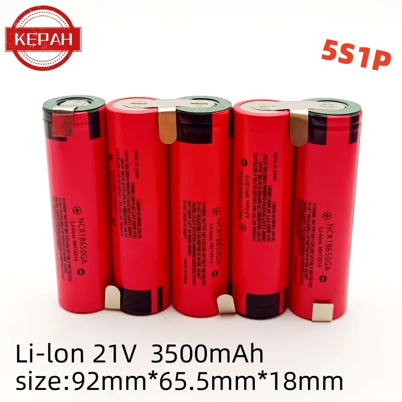 Customized18650 GA battery 30A screwdriver electric drill Li-lon battery 2s1p 3s1p 4s1p 5s1p 6s1p 3.7V-25.2V 3500mAh