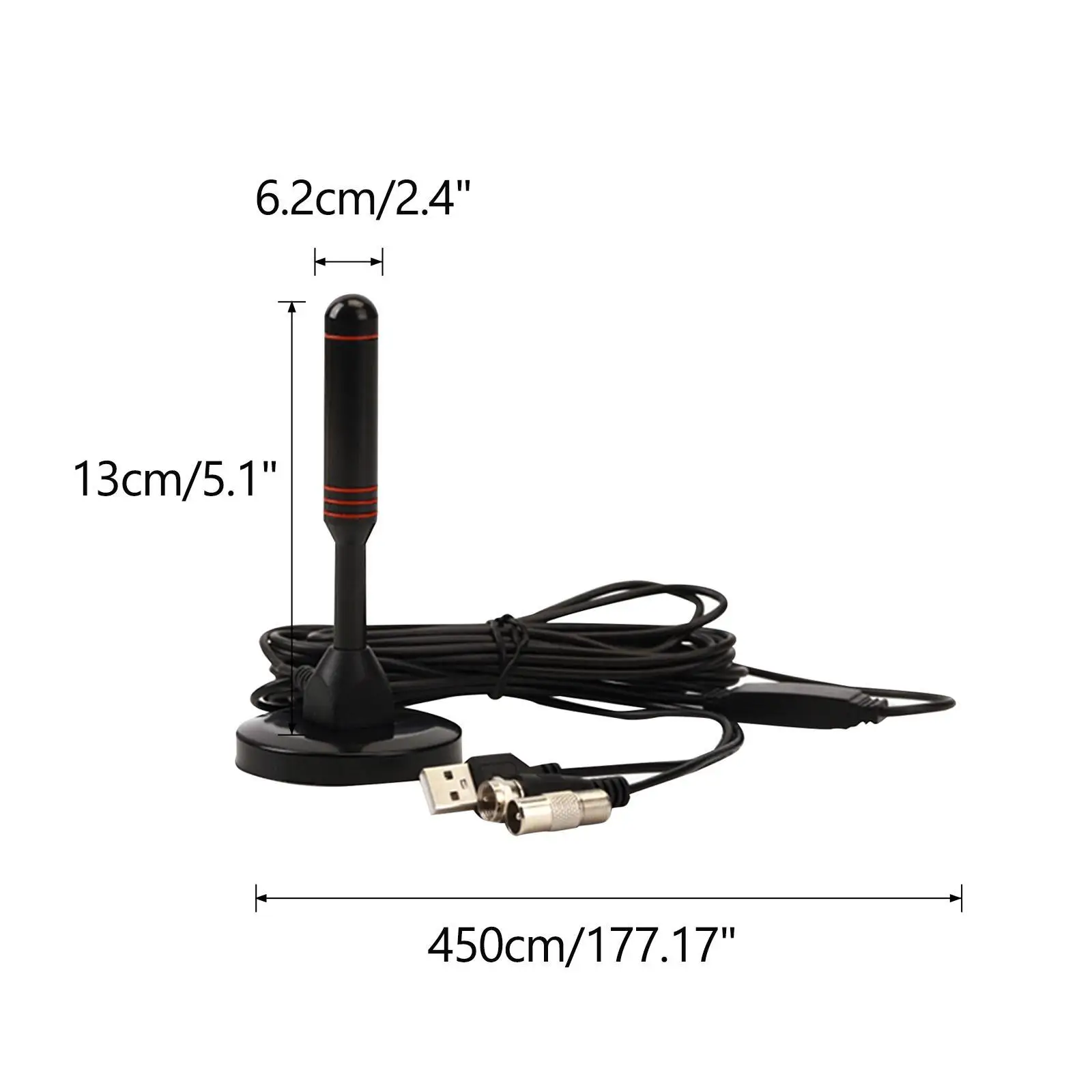 Wewnętrzna cyfrowa antena telewizyjna HD Amplified Home 200 mil dla DVB-2 Dvb-t Atsc