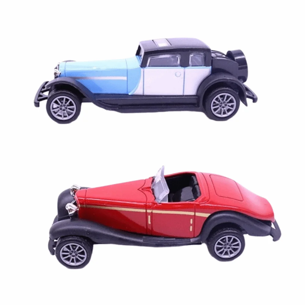 Sammlerstück 1:43 Maßstab Vintage Modellauto mit Öffnenden Türen Cabriolet Rückzieh-Auto Miniatur Klassisches Druckguss-Auto zur Ausstellung