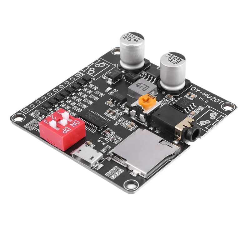 4X DY-HV20T 12V/24V Power Supply10w/20W Voice Playback Module Supporting Micro-SD Card MP3 Music Player For Arduino-New