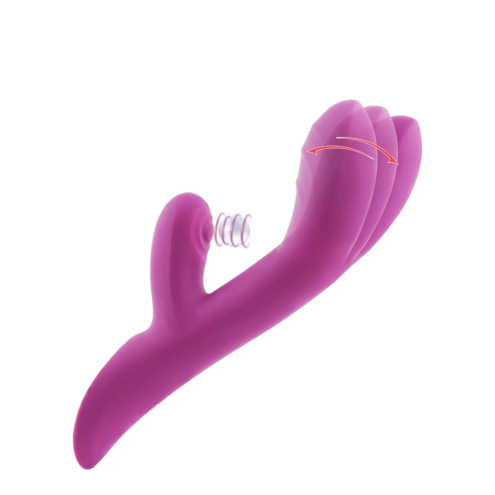 

G Spot Come-Hither Rabbit Vibrator for Clitoris G-spot Stimulation,Realistic Dildo with 3 Buckling & 7 Tapping & 10 Vib