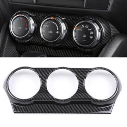 ABS Carbon Fiber Air Condition Adjust Panel Cover Trim For Mazda CX-3 CX3 2016 2017 2018