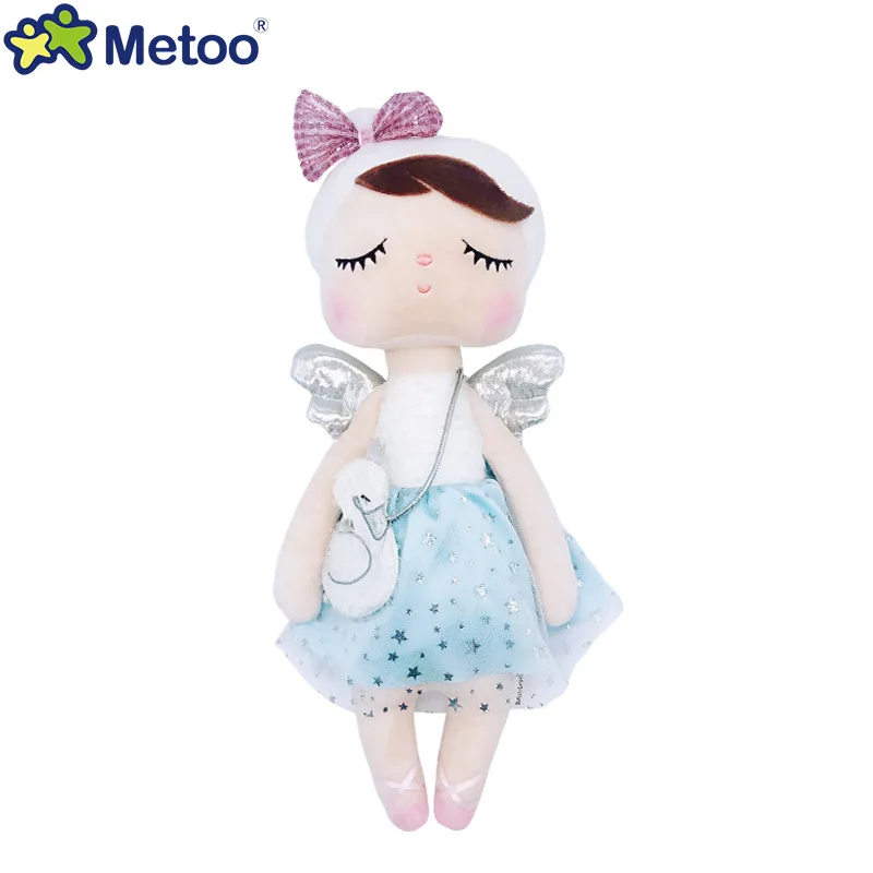 Metoo-Muñeca de peluche de serie completa para niños, juguete de peluche Original de Angela, con rizos, frutas de Ángel, vestido de boda, regalo para bebés