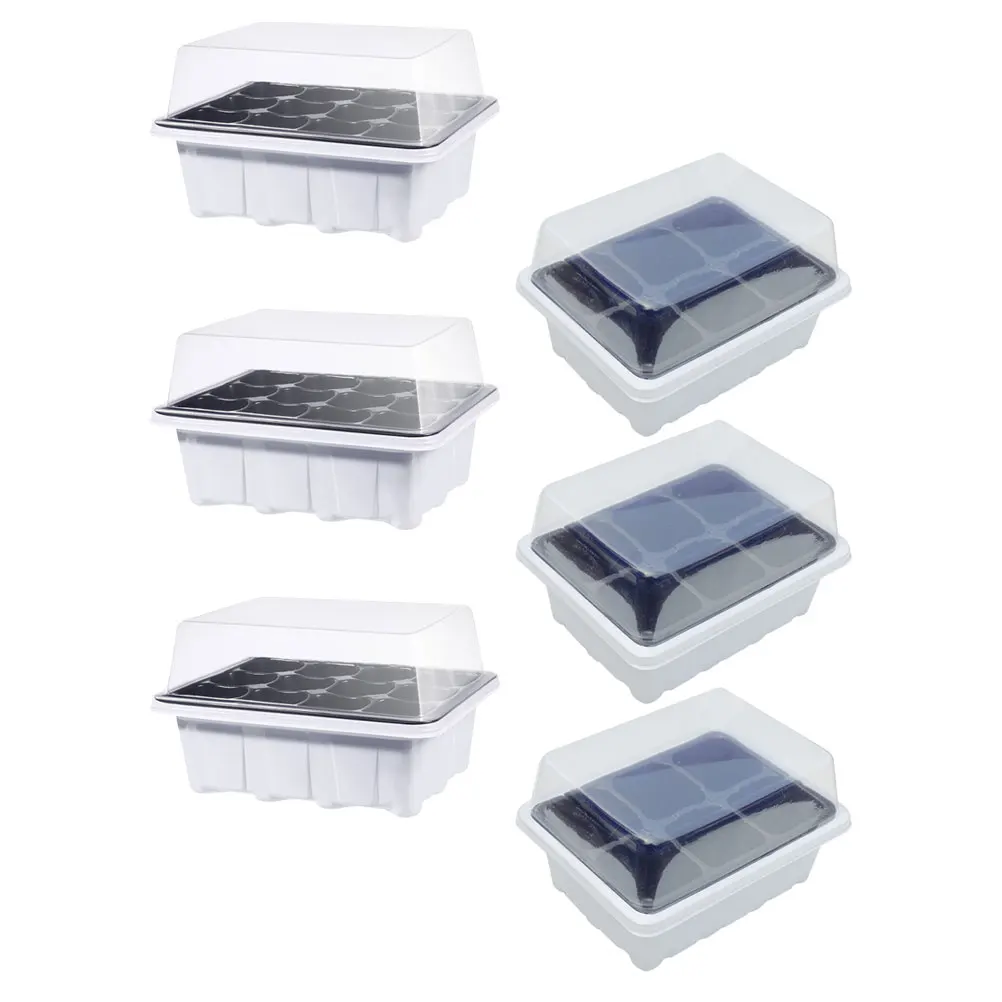 

6 Pcs Seedling Boxes Plant Starter Trays Vegetable Nursery Tray Germination Growing Safe Durable Plastic Lightweight Easy Use