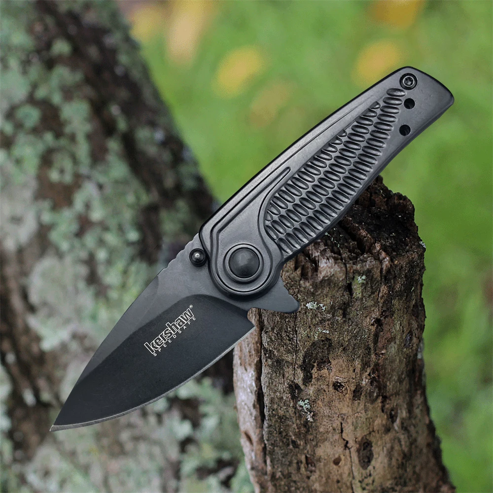 

KS 1313BLK Spoke Assisted Flipper Pocket Folding Knife 8Cr13Mov Blade 420 Steel Handle Tactical Outdoor Survival EDC Tool