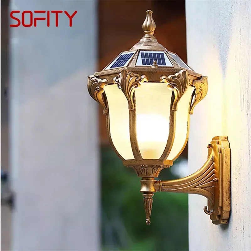 

SOFITY Contemporary Solar Outdoor Waterproof Wall Lamps Simplicity Creative Balcony Hallway Courtyard Villa Gate Hotel