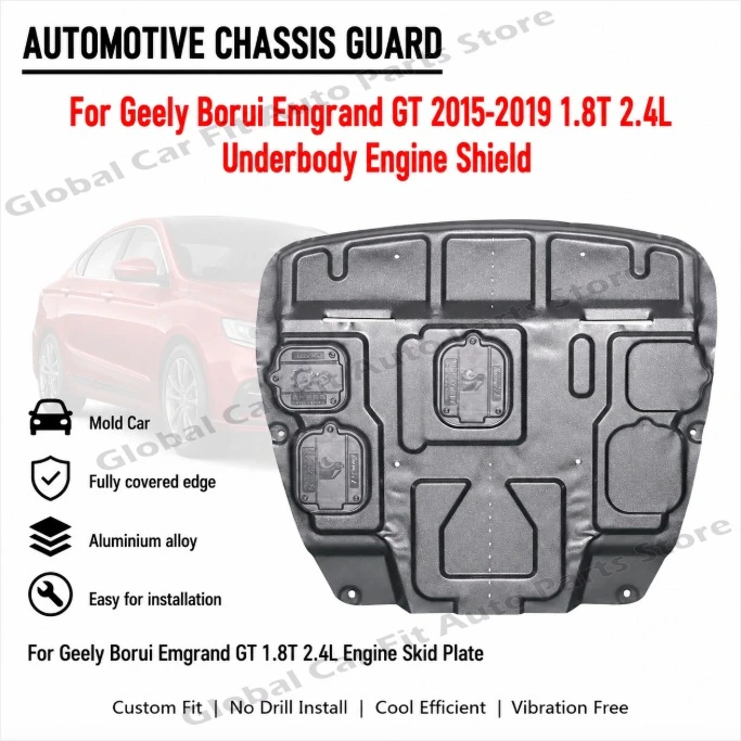 Premium Anti-Collision Custom Fit Engine Guard Skid Plate For Geely Borui Emgrand GT 2015-2019 1.8T 2.4L Durable Mudproof