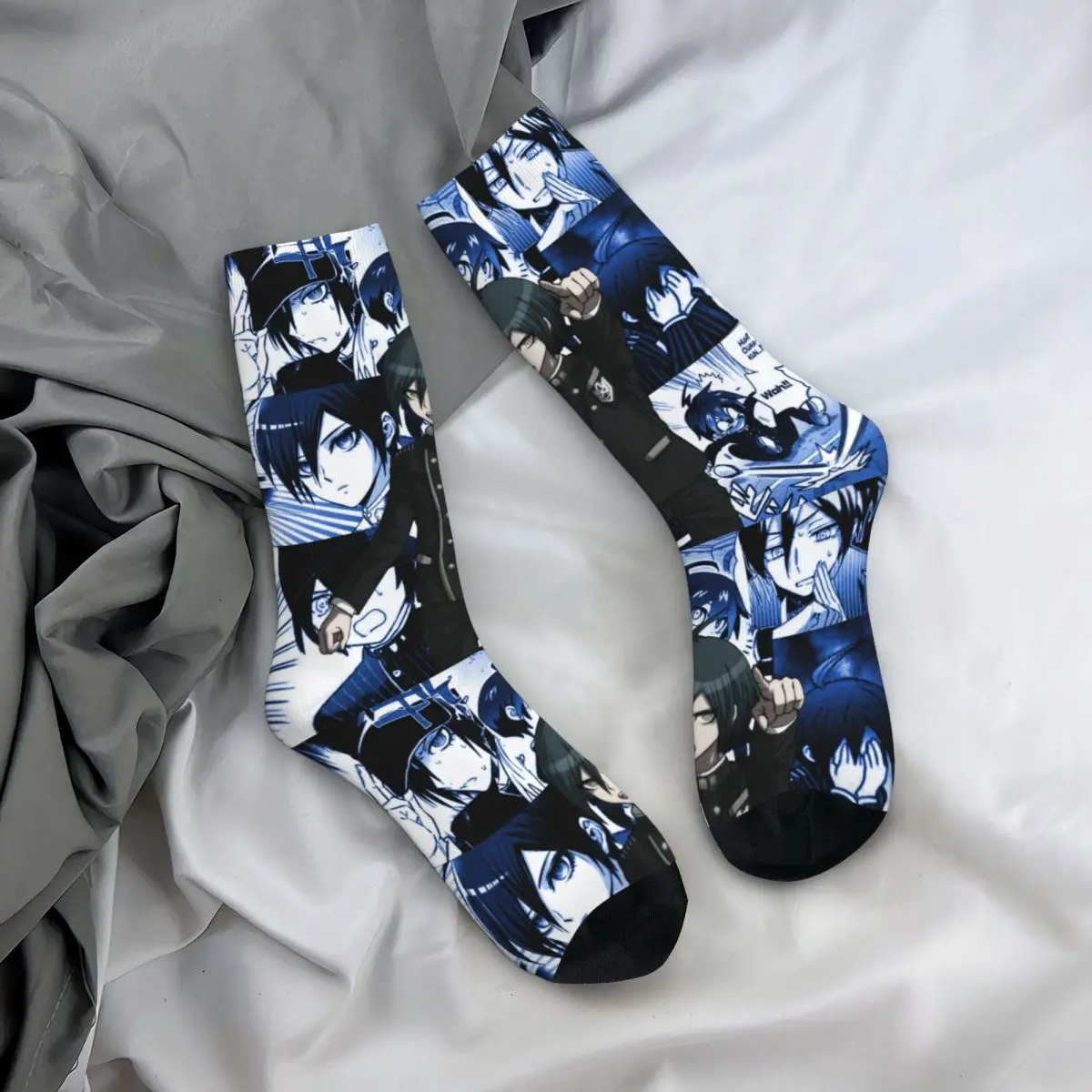 ShupiercSaihara Manga Collage Chaussettes pour hommes et femmes, Chaussettes T-shirt classiques, Polyester recruté, Printemps, Hiver, Nouveau