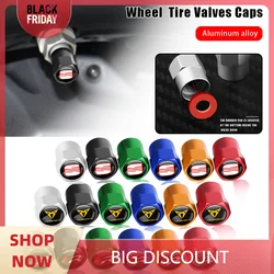 4Pcs Car Wheel Tire Valve Caps Tyre Stem Cover Bolt-In Accessories for Seat Cupra Ateca Ibiza Leon FR Cordoba Exeo Altea Arona