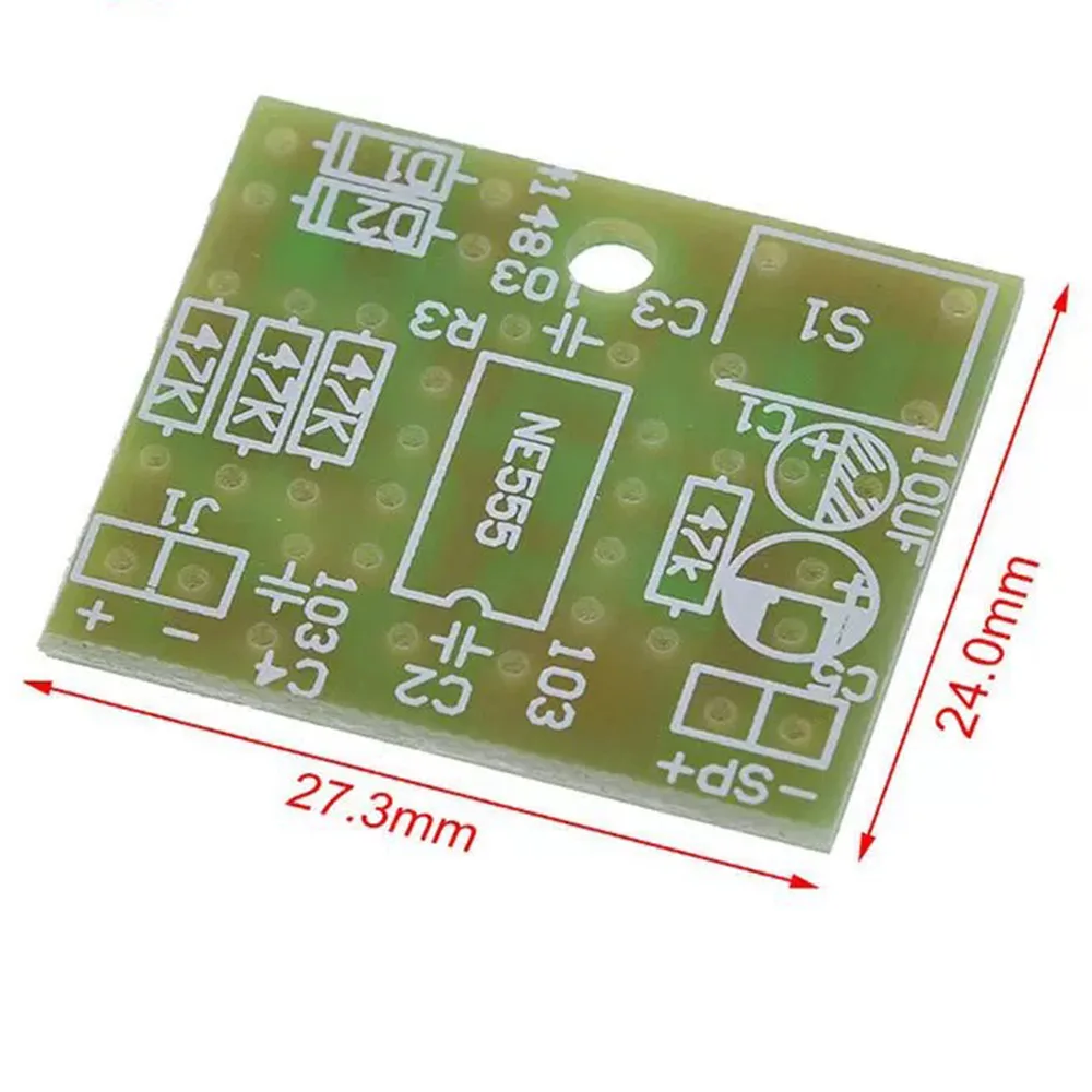 Electronic Components Kit Professional NE555 Doorbell DIY Kit - Dual Tone Ding Dong Sound PCB Soldering Practice with Complete image 6