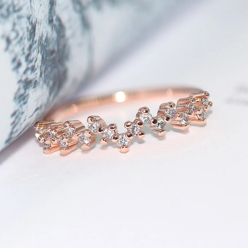 ZHOUYANG Rings For Women New Delicate Style Micro Inlay Zircon 3 Color The Star Finger Ring Gift Fashion Jewelry R898