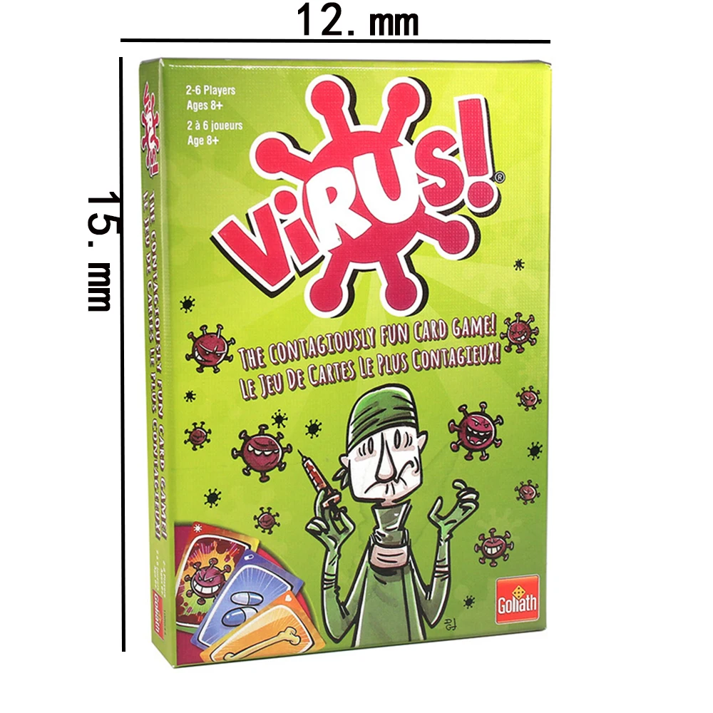 Virus! -Juego de cartas - El Juego mas contagiooso. Edicion spagnolo. + 8 VIRUS asenos! 2 evolution (expansion)-Juego de cartas