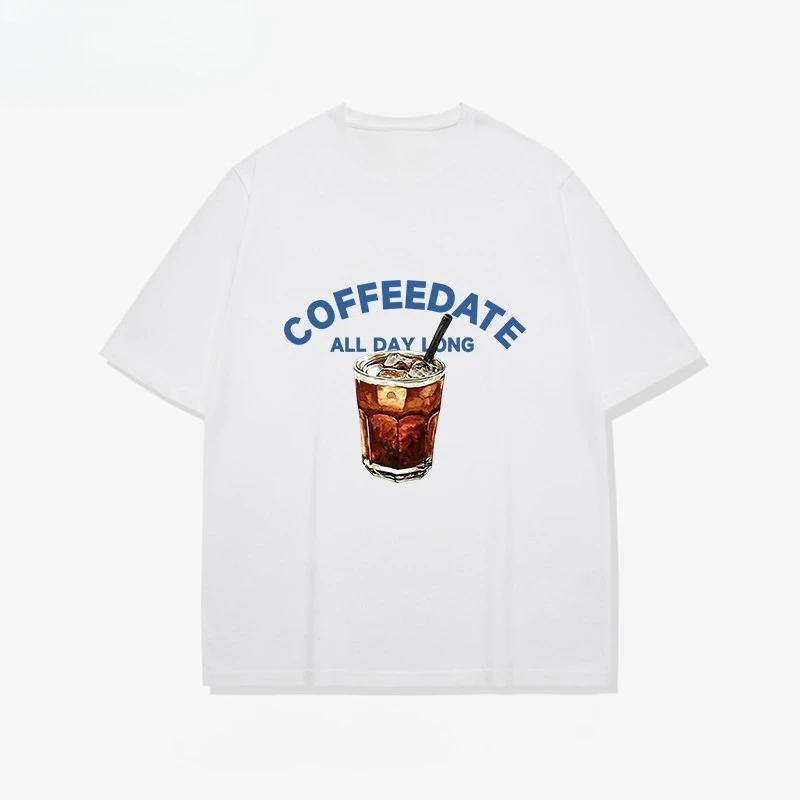 

American Retro Ice American Design Short-sleeved T-shirt Men's Trendy Brand Large Size Loose Summer Half-sleeve Sports Top