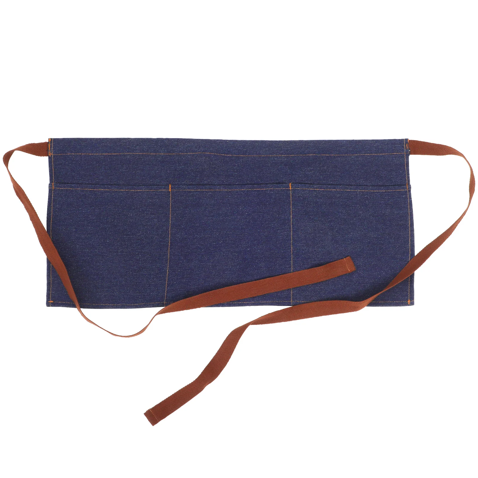 

Western Waiter Half Apron with Pockets for Restaurant Server Women's Waist Apron Bistro Kitchen Cotton Denim Work Apron