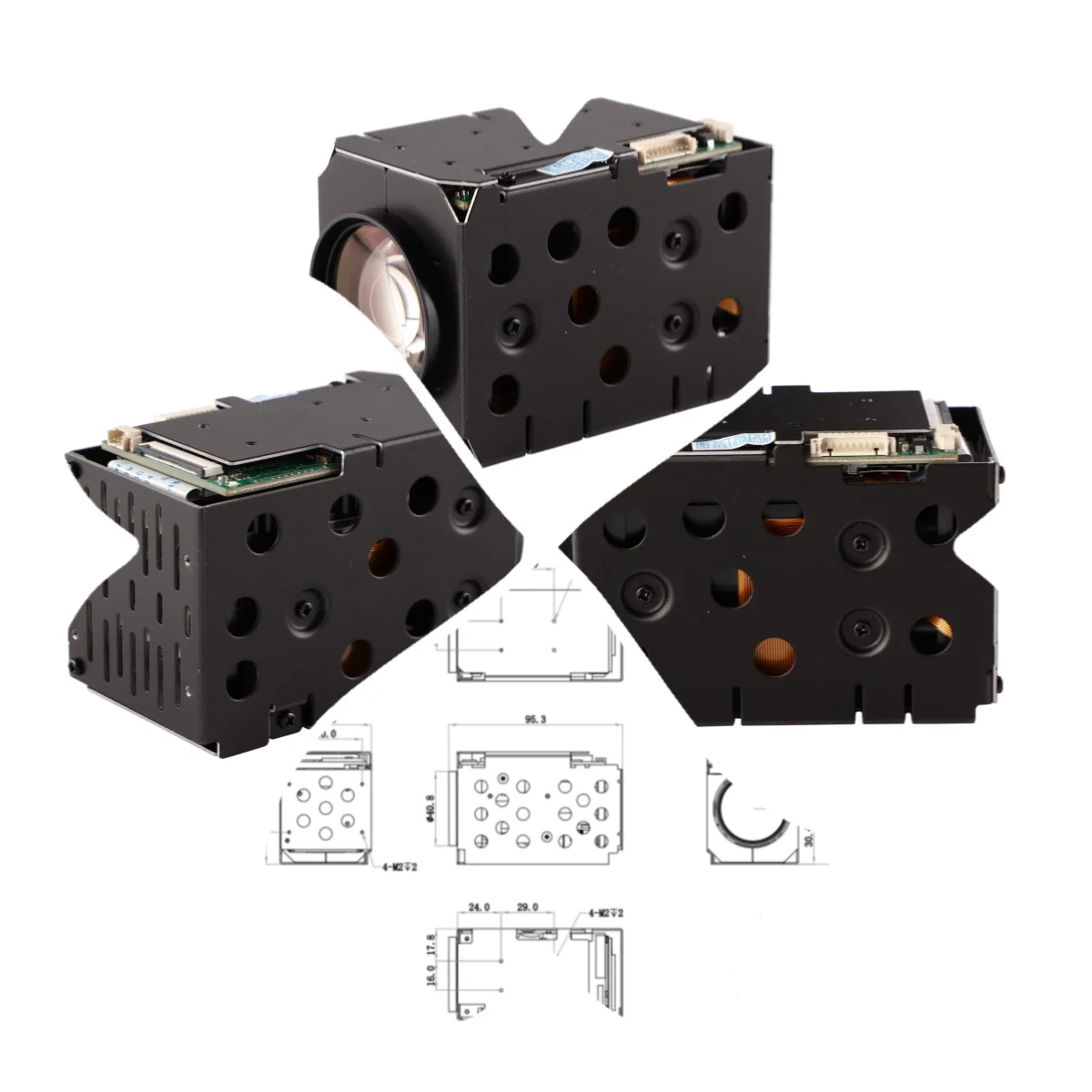 UV-ZNH3130MG 2048*1536 60fps 3MP 30X Optical Zoom Global Shutter MIPI Camera Module With SD Card Slot