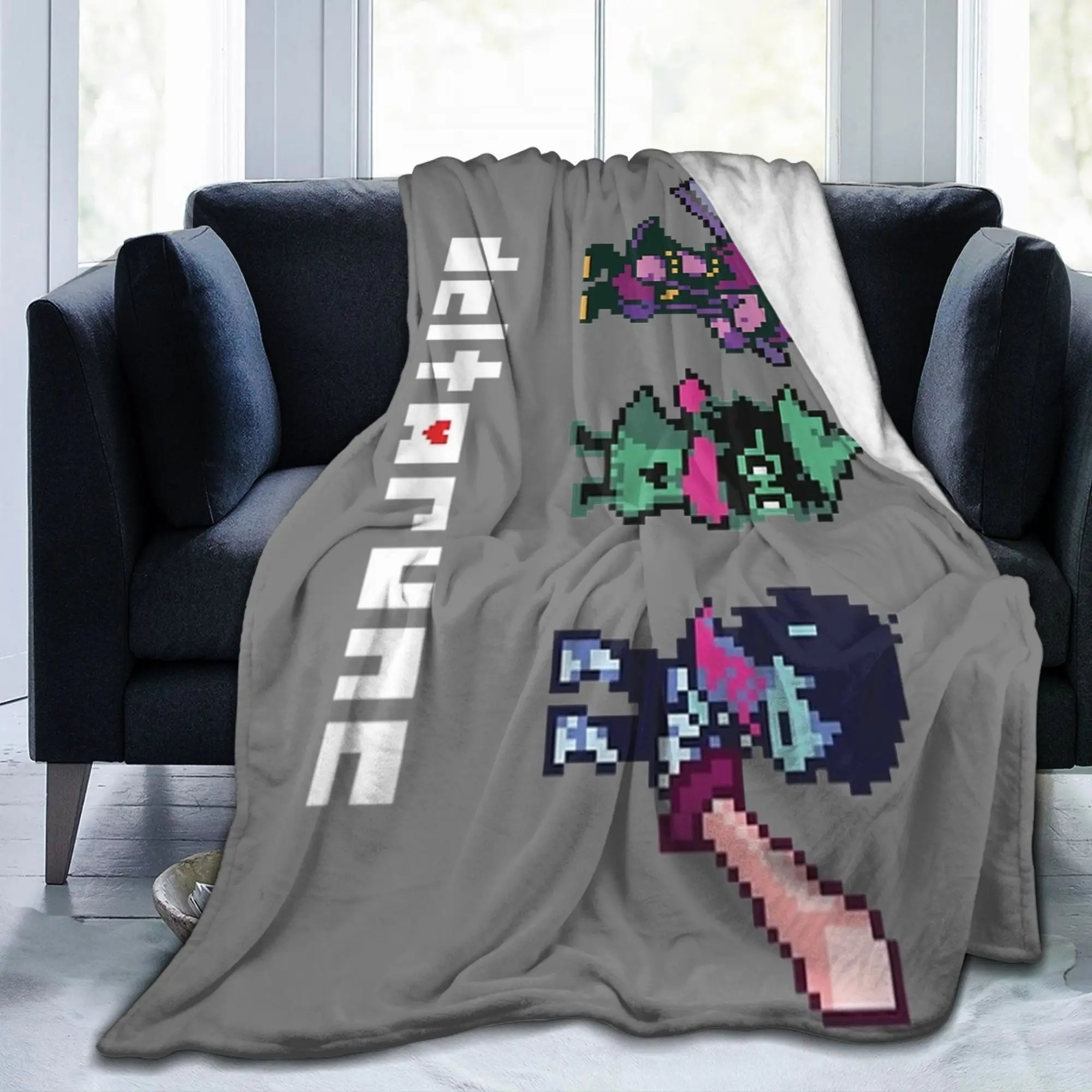 Kris Susie Ralsei Deltarune Blanket Triangle Warriors Flannel Awesome Warm Throw Blankets for Home Spring/Autumn Couch