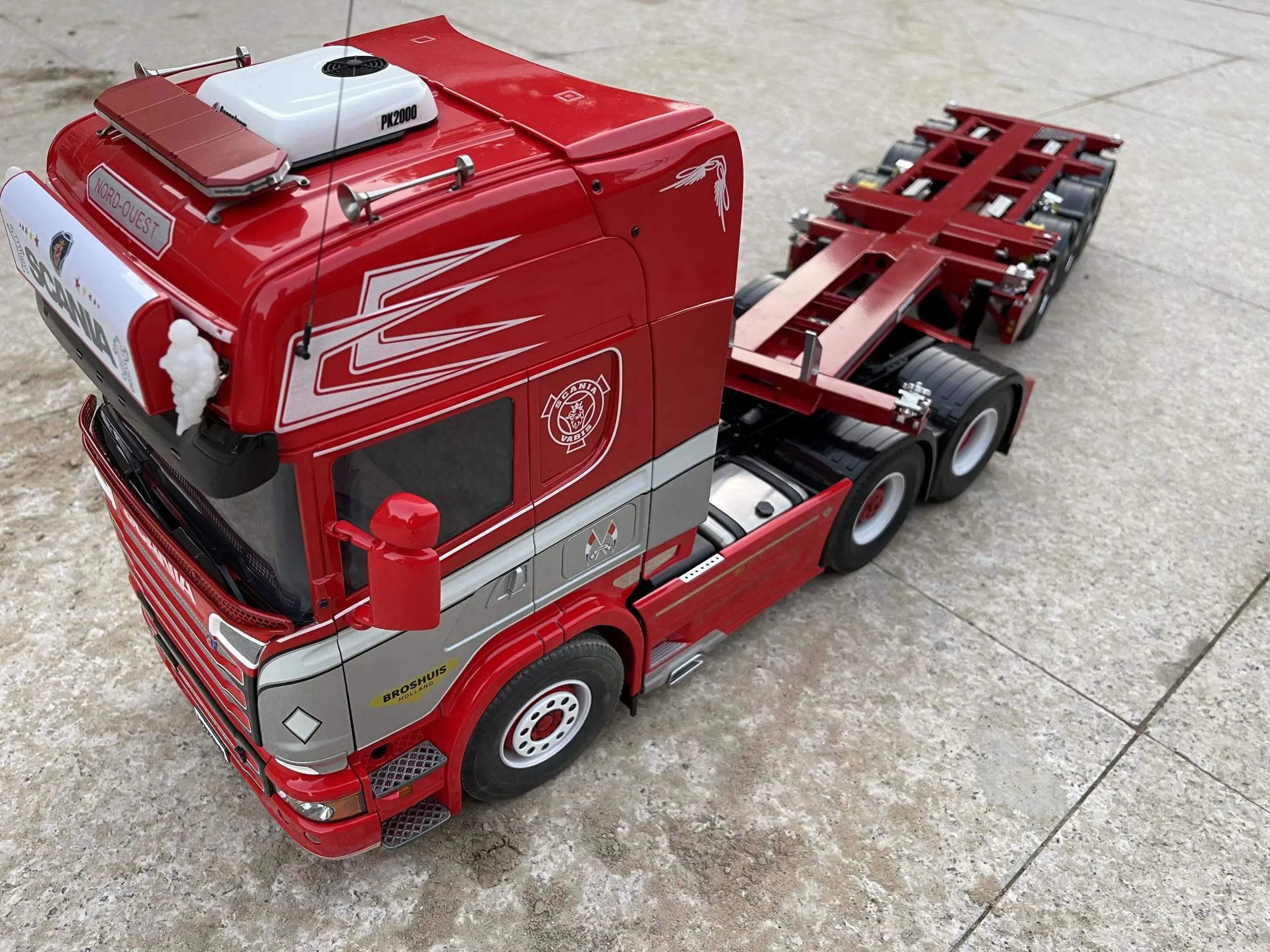 Nooxion Fury Bear Broshuis MFCC-HD przyczepa kontenerowa dla Tamiya Lesu dla Scania Man Actros Volvo części samochodowe zdalnie sterowana ciężarówka