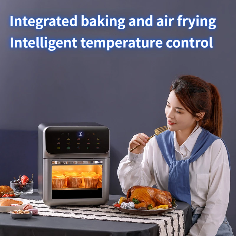 10L AirFryer Visual intelligent household flip fryer, oil-free multifunctional multi-layer oven Air Fryers 220V 110V