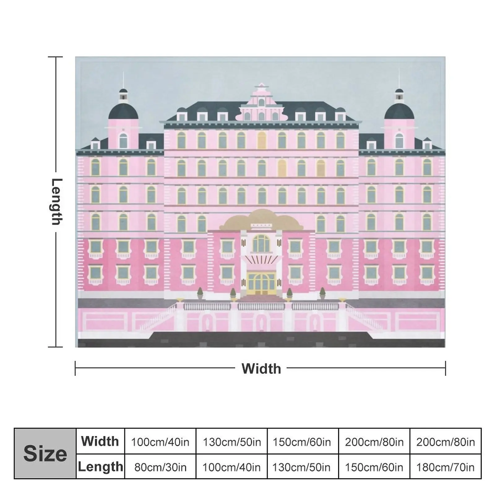 Grand Budapest Hotel Throw Blanket Plaid on the sofa Flannel Fabric Blankets