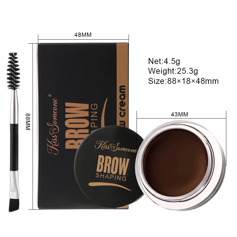 4 قطع/1 مجموعة معجون الحواجب البري، قلم تشكيل الحواجب، معجون تشكيل الشعر الأوروبي والأمريكي، غراء التثبيت، شمع الصابون #4